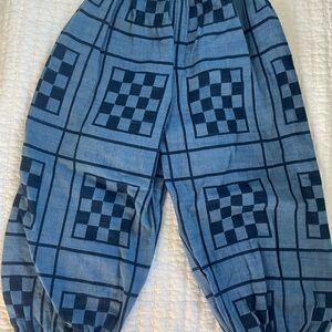 NWT Ace & Jig Blue Checkered Kids Balloon Pants